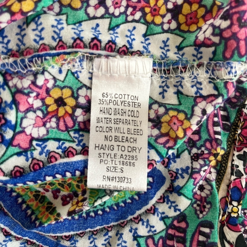 Umgee Rich White Vibrant Patterned Sundress Women’s Size Small - Picture 9 of 13
